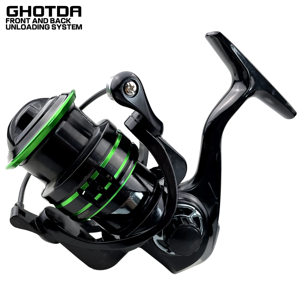 Carrete giratorio de aluminio para pesca de carpa, rueda giratoria de 8-10KG, potencia de arrastre de carbono, 5,2-2000, 5000 - imagen 2