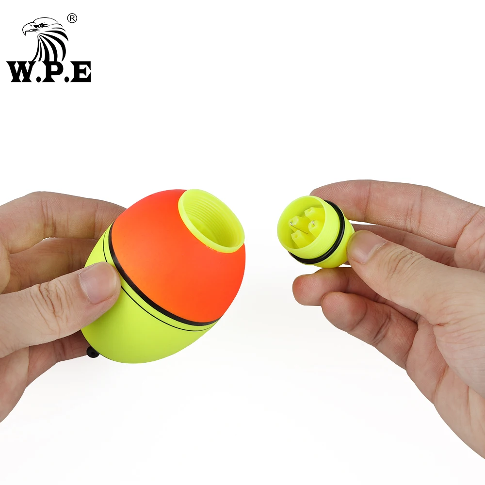 W.P.E-flotador de pesca electrónico, flotador de pesca de 80g/100g, luz LED intercambiable, EVA, flotador suave y luminoso, aparejos de pesca, 1 pieza - imagen 4