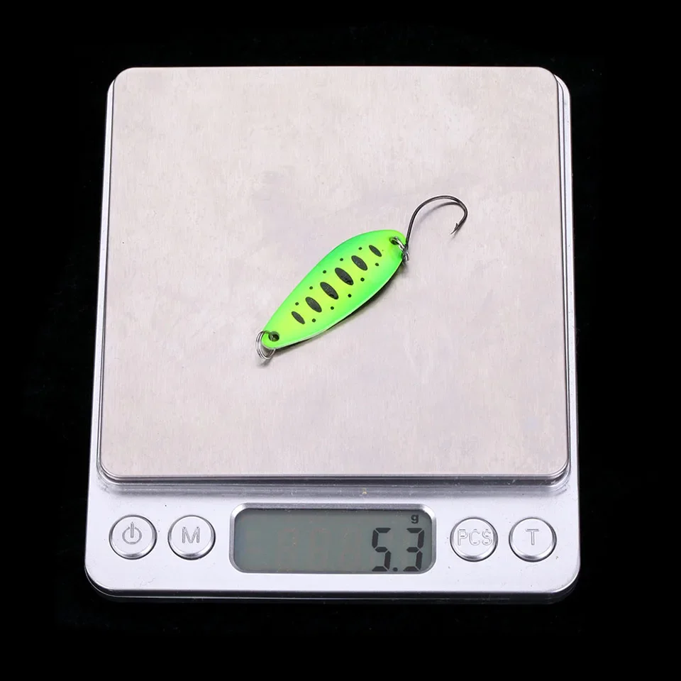 Cebo de pesca de Metal para trucha y lubina, cuchara giratoria de lentejuelas duras pequeñas, 5/6 piezas, 3,5g/5g - imagen 5