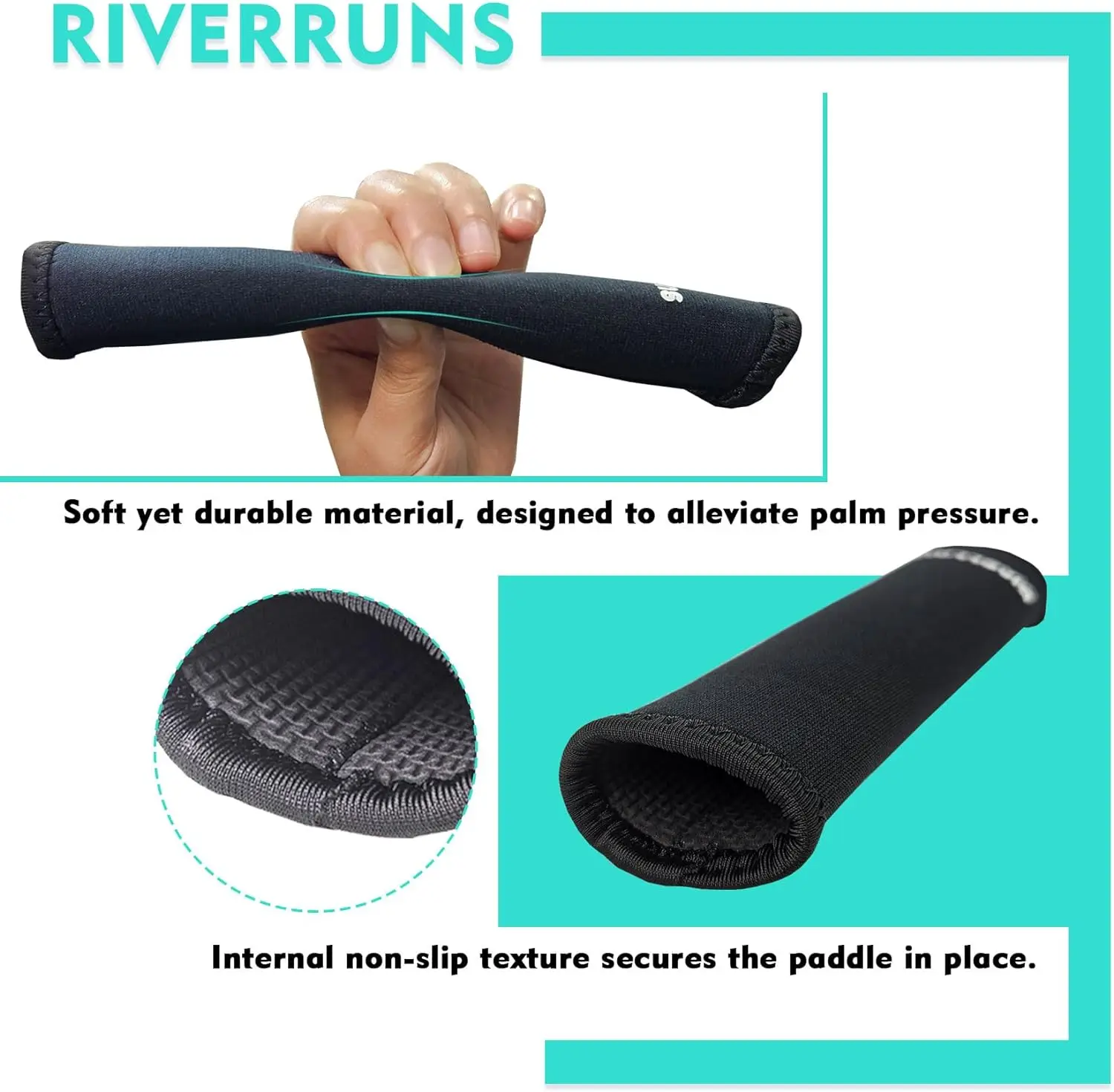 Empuñaduras de goma antideslizantes para Paleta de Kayak, accesorio de prevención de ampollas, ultraligero y suave, estándar de 31mm/1,22 pulgadas - imagen 4