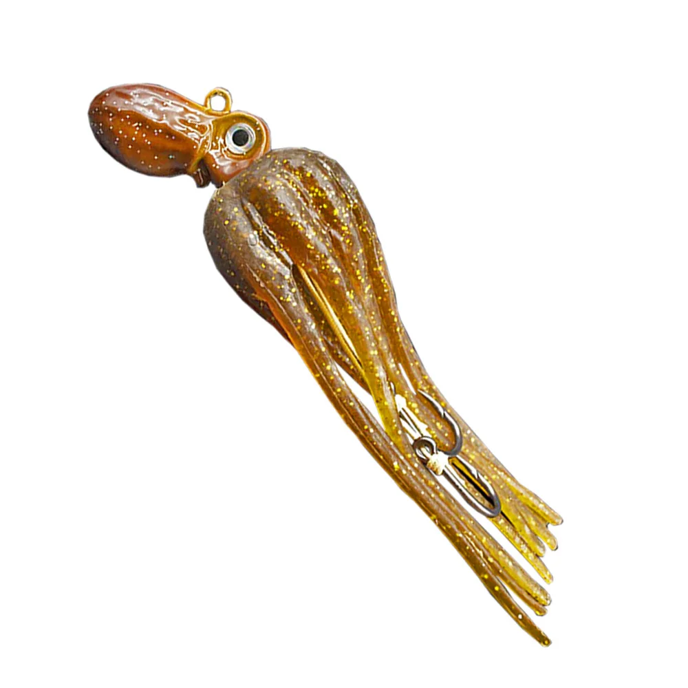 Señuelo de pesca de 100g-50g, faldas de pulpo de plástico suave, señuelo de calamar luminoso con ganchos para Mahi Marlin, atún, malta, Wahoo Bass - imagen 5