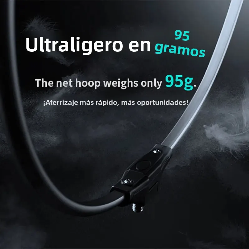 Red de aterrizaje de pesca ligera para niños, accesorios de pesca plegables de aleación de magnesio y aluminio, bolsa de red de secado rápido 35/40/45 - imagen 3