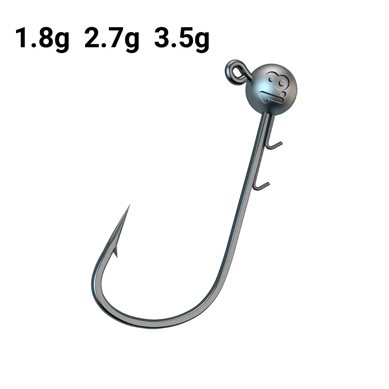 Anzuelos Jig Head negros para spinning y curricán - imagen 5