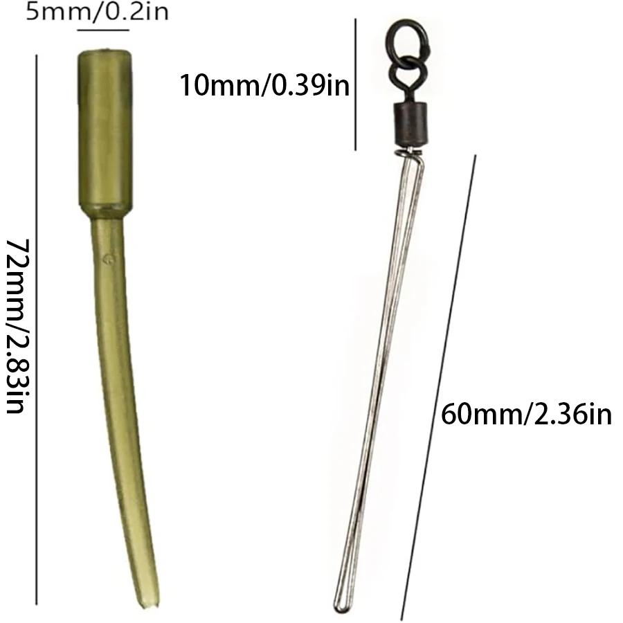 Giratorios de acero y bolsas tubo PVA para aparejos de carpa - imagen 2