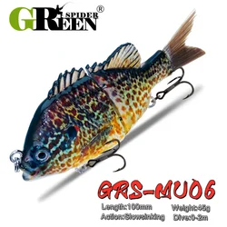 Señuelo Swimbait Hundido Greenspider – Para Bass y Bluegill