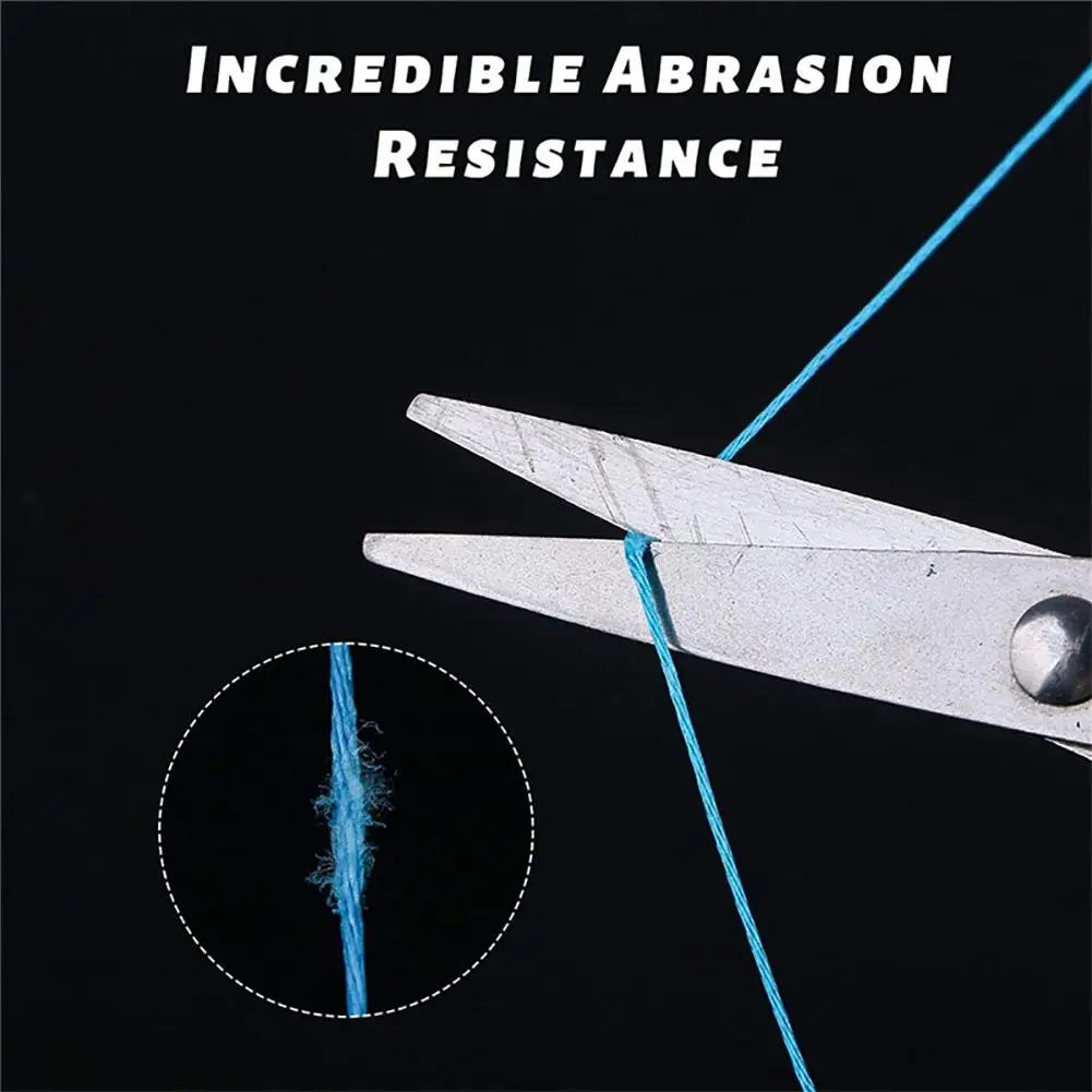 CNYUYU-línea de pesca trenzada de 100M, 8 hebras, líneas trenzadas resistentes a la abrasión, fundición súper duradera, Color arcoíris para visibilidad - imagen 4