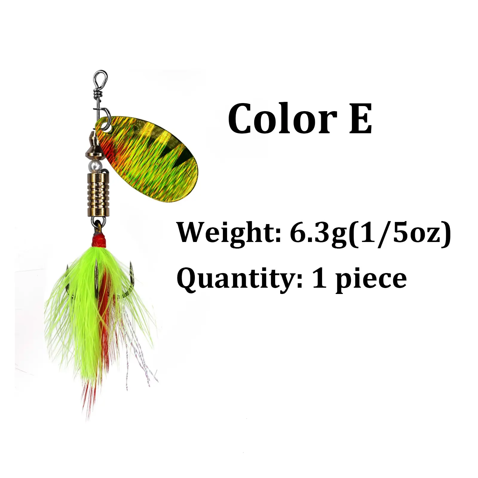 1pcs 6.3g Color E