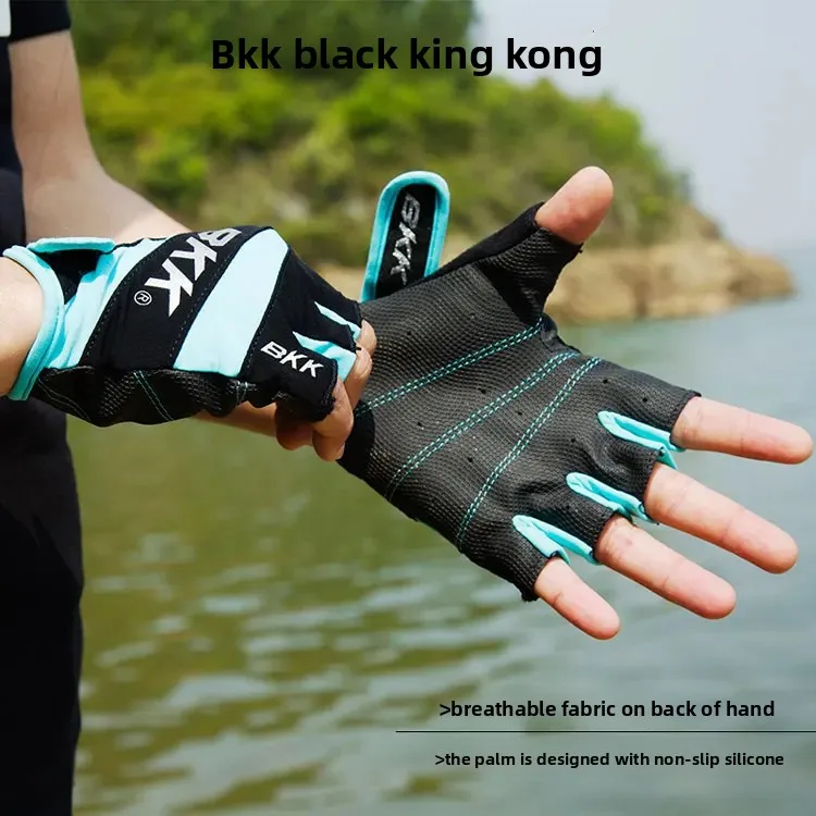 Guantes pesca BKK Luya – Medios dedos antideslizantes y transpirables - imagen 4