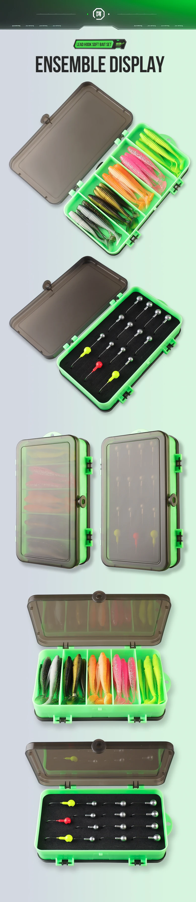 Organice su equipo de pesca con esta vitrina compacta versátil