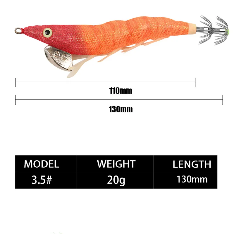 Anzuelo de calamar luminoso, señuelo de pesca Artificial, 3,5 #, Eging - imagen 2