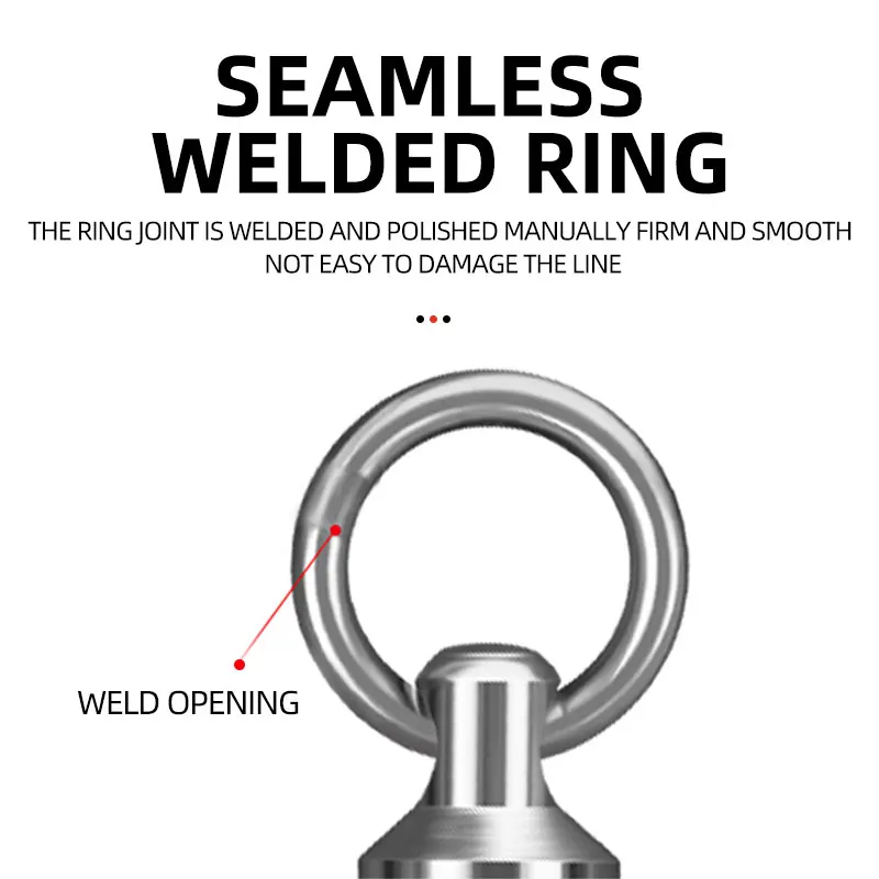 10 unids/bolsa conector de pesca giratorios Pin de enclavamiento giratorio con gancho para anzuelo señuelo accesorios de pesca - imagen 4