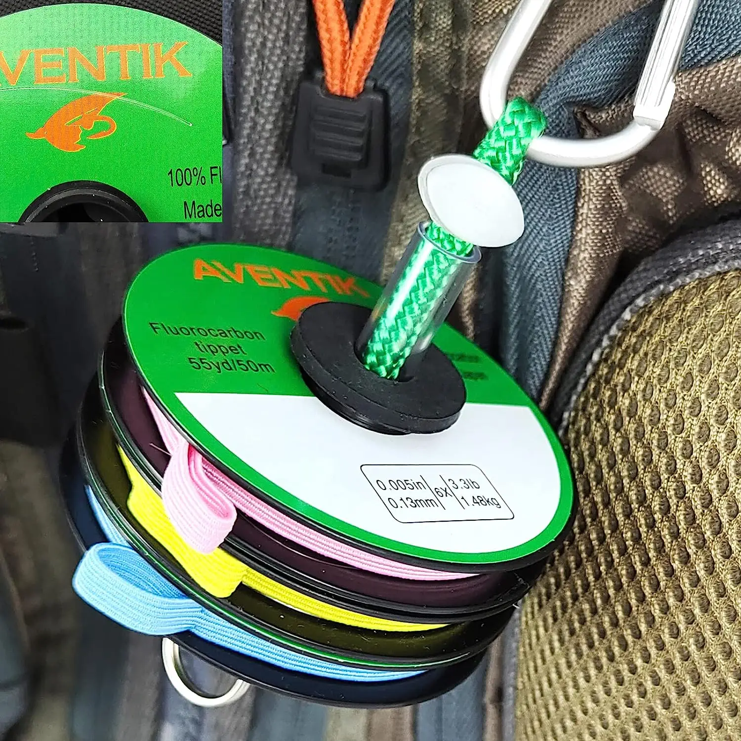 Aventik 50m/55yd 100% fluorocarbono Tippet líder línea de pesca con mosca hundimiento Tippet 0X 1X 2X 3X 4X 5X 6X 3,3-14.5LB - imagen 4