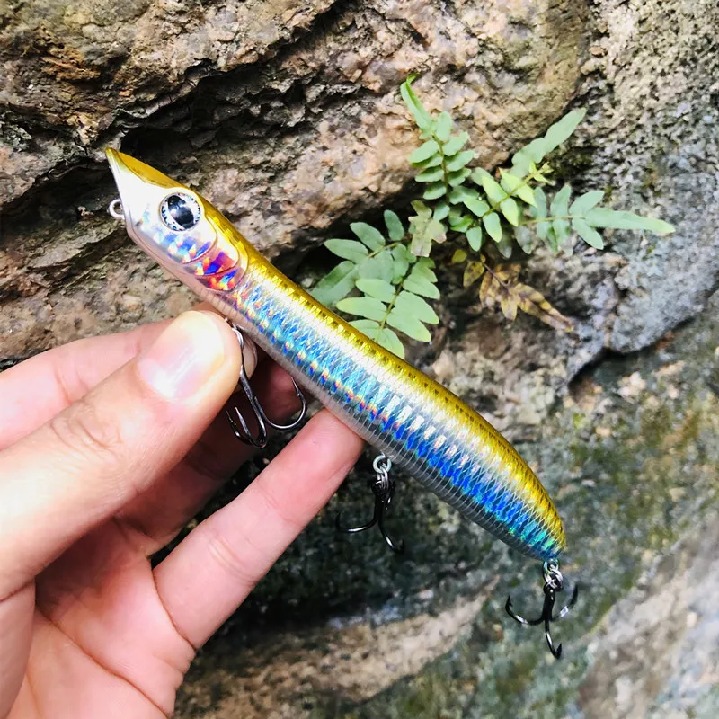 GREENSPIDER-señuelo de pesca de 125mm, 18g, Wobbler para pesca de lubina, cebos de superficie de agua salada - imagen 5