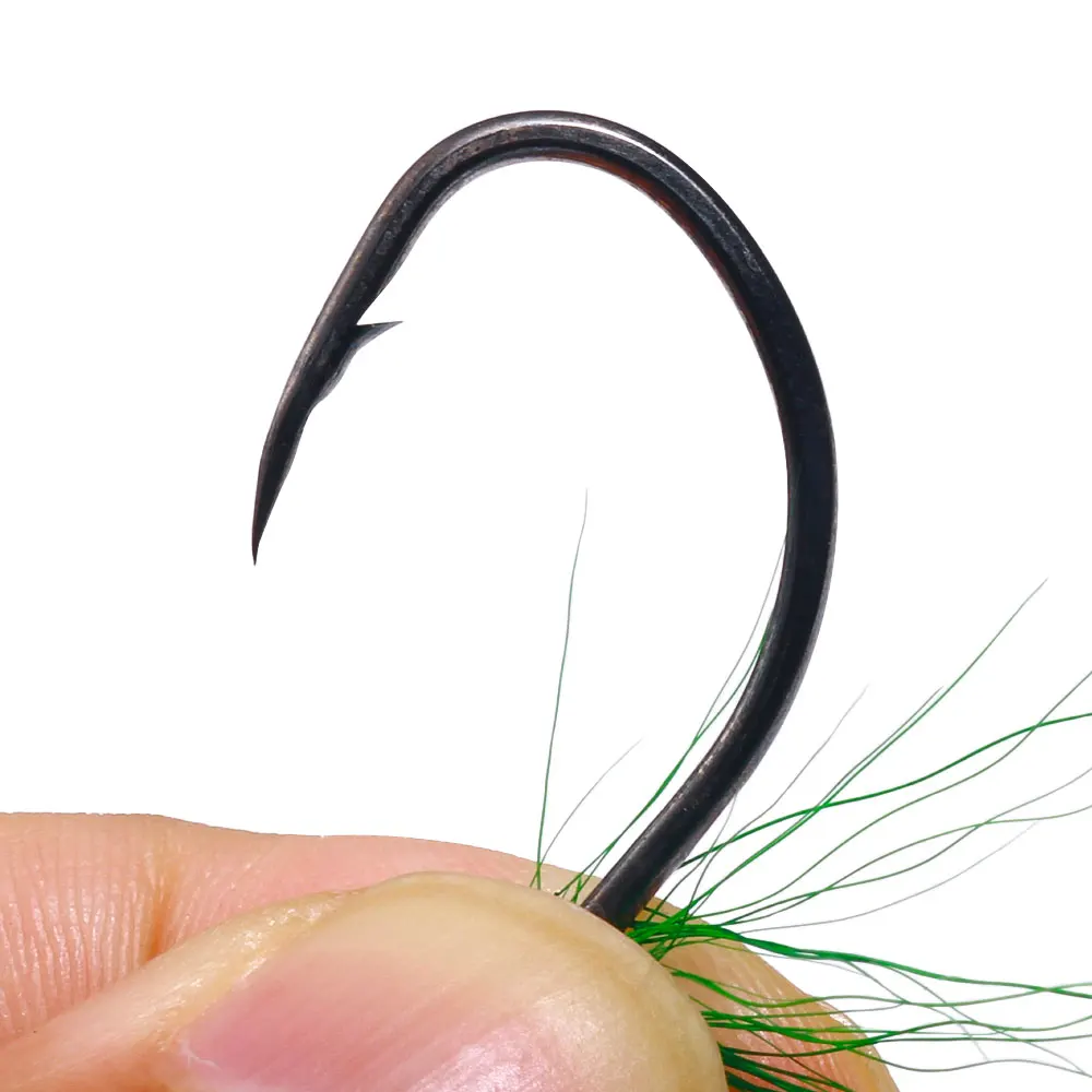 Anzuelo Jig Head de plomo con ojo grande y pluma - imagen 2