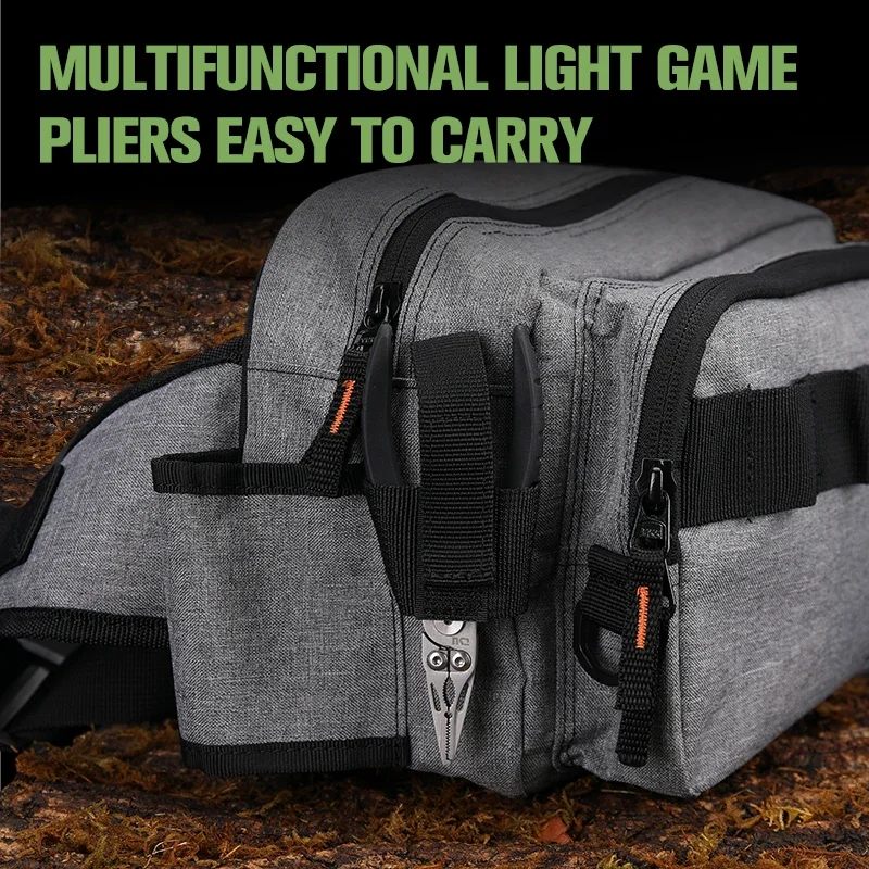 TSURINOYA-Alicates de pesca de 50g, 13cm, RS-1084, tijeras de pesca multifuncionales de acero inoxidable, juego ligero, cortador de línea de pesca, aparejos - imagen 5