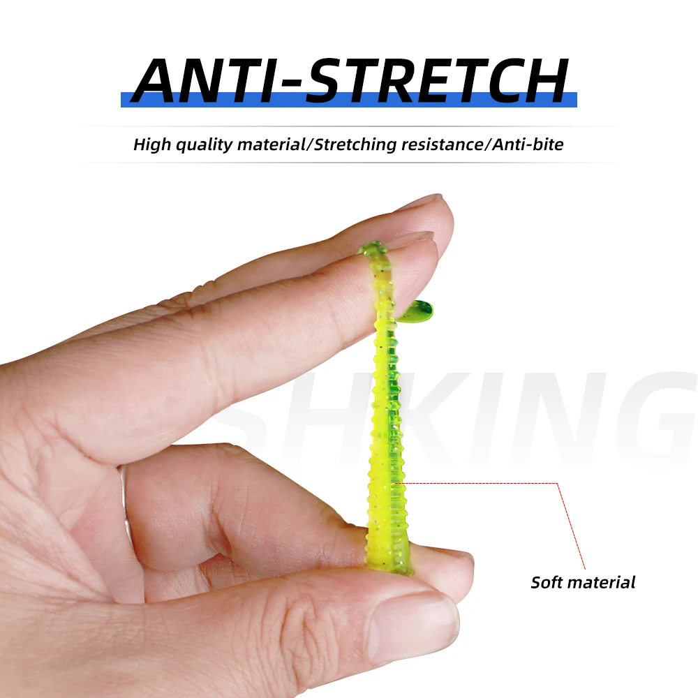 FTK-señuelo de pesca de sábalo con anillo de impacto, cebo de plástico suave de 55mm, 65mm, 75mm / 30 piezas, cebo Artificial - imagen 5