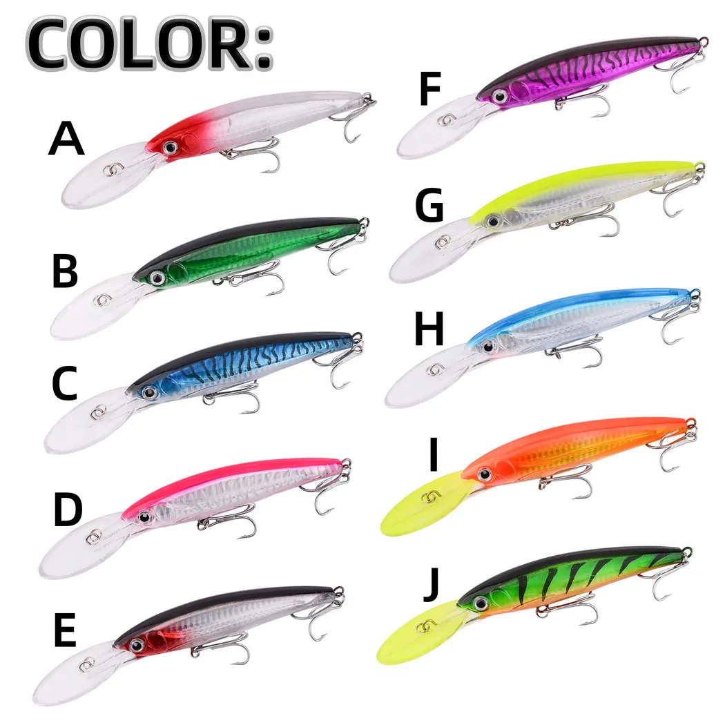 1 Uds señuelo Minnow 19,5 cm 48,5g Wobblers señuelo de pesca buceo profundo cebo duro Artificial barco de curricán pesca de mar lubina señuelo de Lucio - imagen 2