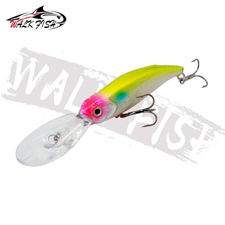 WALK FISH-señuelo de pesca de 1 piezas, cebo Artificial, Wobbler, 115mm, 10g, profundidad de buceo, 2-4m, 3D, 2 ganchos - imagen 5