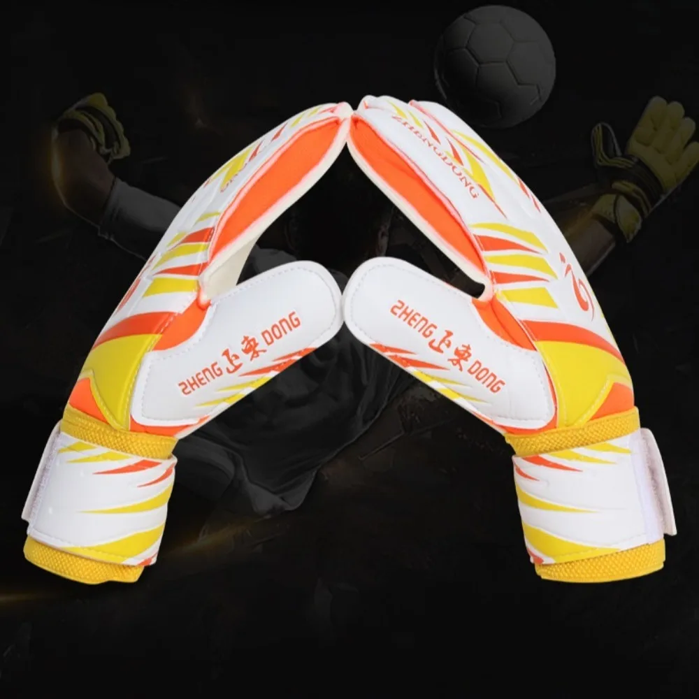 1 par de guantes de fútbol resistentes al desgaste, excelentes guantes de portero de látex grueso, guantes de entrenamiento de portero antideslizantes - imagen 4