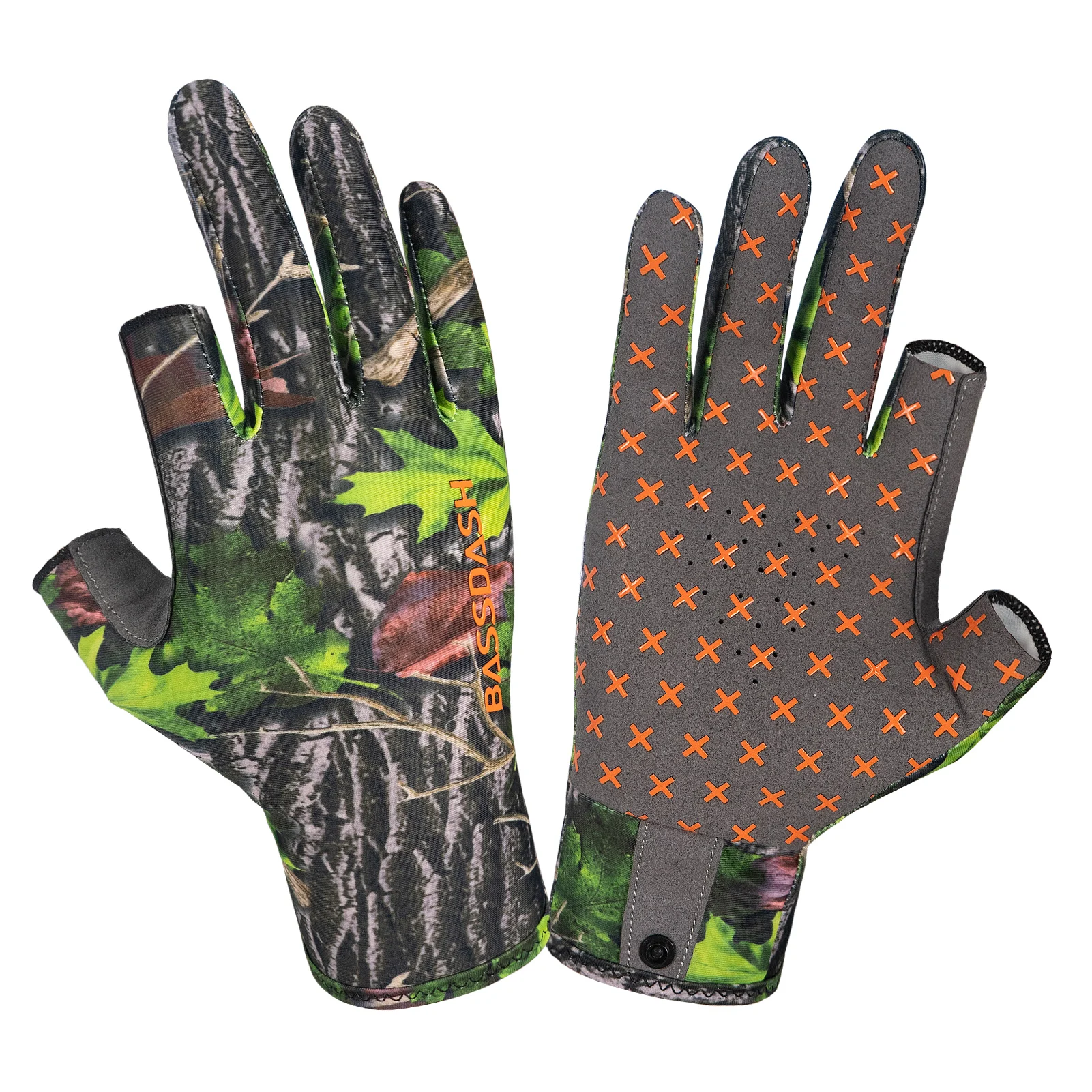 Bassdash guantes de camuflaje sin dedos Unisex, guantes de caza para hombres y mujeres, principios de temporada, clima cálido, UPF 50 +, fotografía de pesca, HG03 - imagen 3