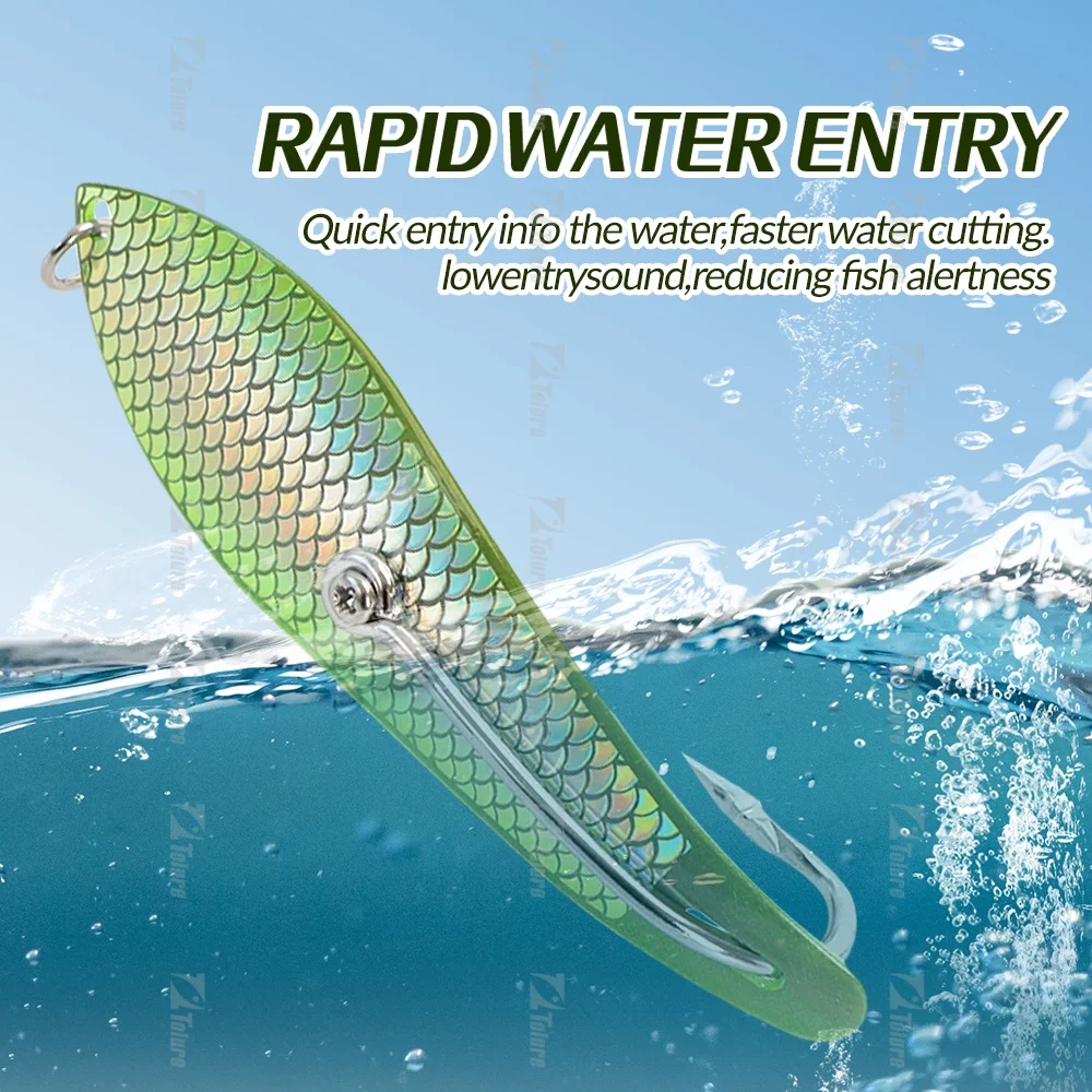 TOLU Spoon 3-4.5 pulgadas – Cebo metálico para jigging en aguas profundas - imagen 4