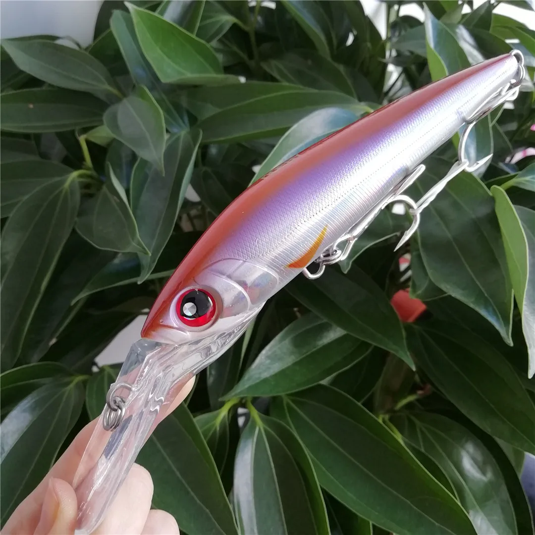 NOEBY Trolling Minnow Sinking – Wobbler 180mm para lubina y lucio - imagen 3