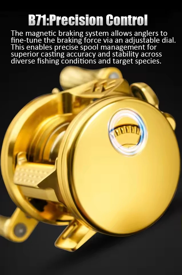 Carrete de pesca Loongze Airlite B71MBS BFS ultraligero metálico - imagen 4