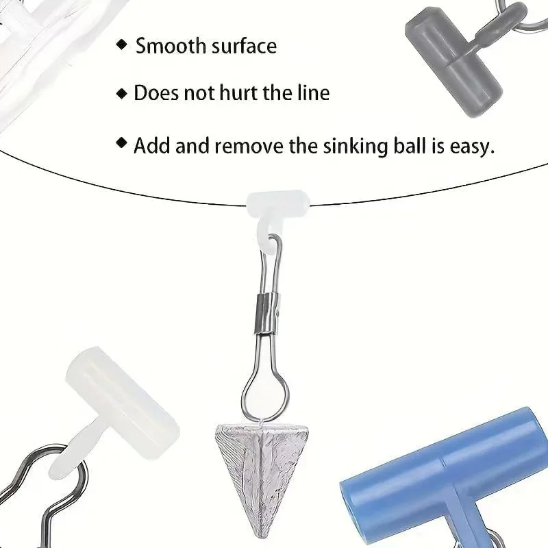 PROBEROS-anzuelo de pesca a presión de cambio rápido, Clip fácil con mango azul para aparejo de señuelo, sin necesidad de línea de corte, aparejos de acero inoxidable, 25 uds. - imagen 5