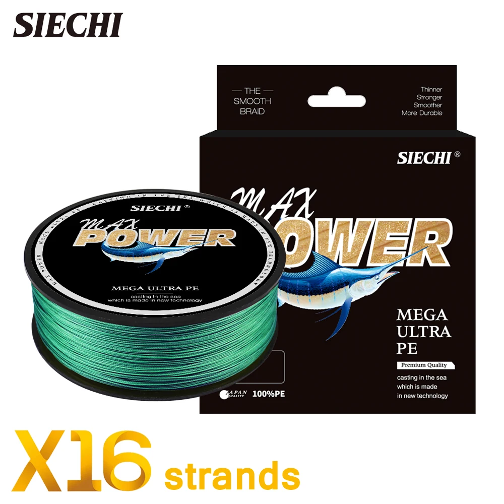 SIECHI Sedal Trenzado X16 PE – Multifilamento Ideal para Pesca de Carpa - imagen 4