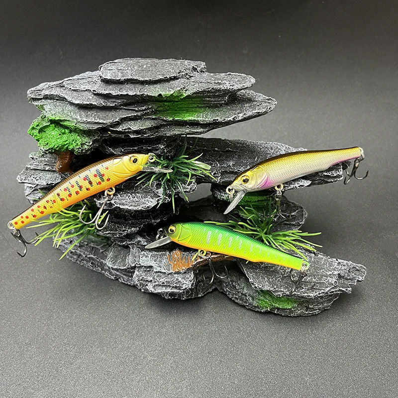 Señuelos de Pesca de pececillo de hundimiento lento, Wobblers rodantes para Lucio de agua dulce, trucha, cebo Artificial, accesorios de Pesca, 70mm, 5g - imagen 4