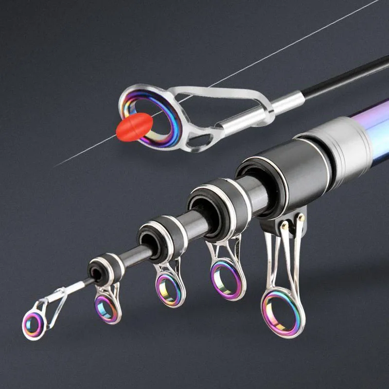 Caña de pescar giratoria telescópica de carbono, accesorio de alimentación giratorio, cebo fundido, 4,5/4,2/3,9/3,6/2,7 M, 50-2,1G - imagen 5