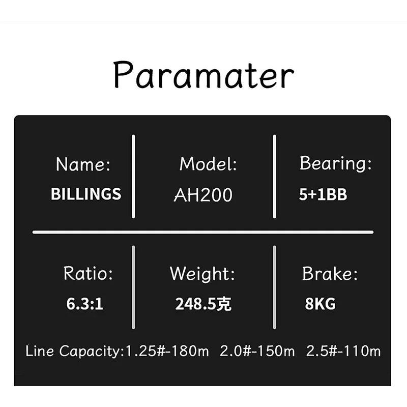 Kawa-carrete de pesca 5 + 1 BearingsElectronic, pantalla Digital, rueda de Baitcasting, freno magnético, arrastre máximo de 16kg, relación 6,3: 1, peso 248g - imagen 2