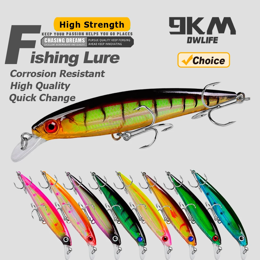 Minnow 9KM Señuelo Jerkbait – Cebo duro para lubina - imagen 4