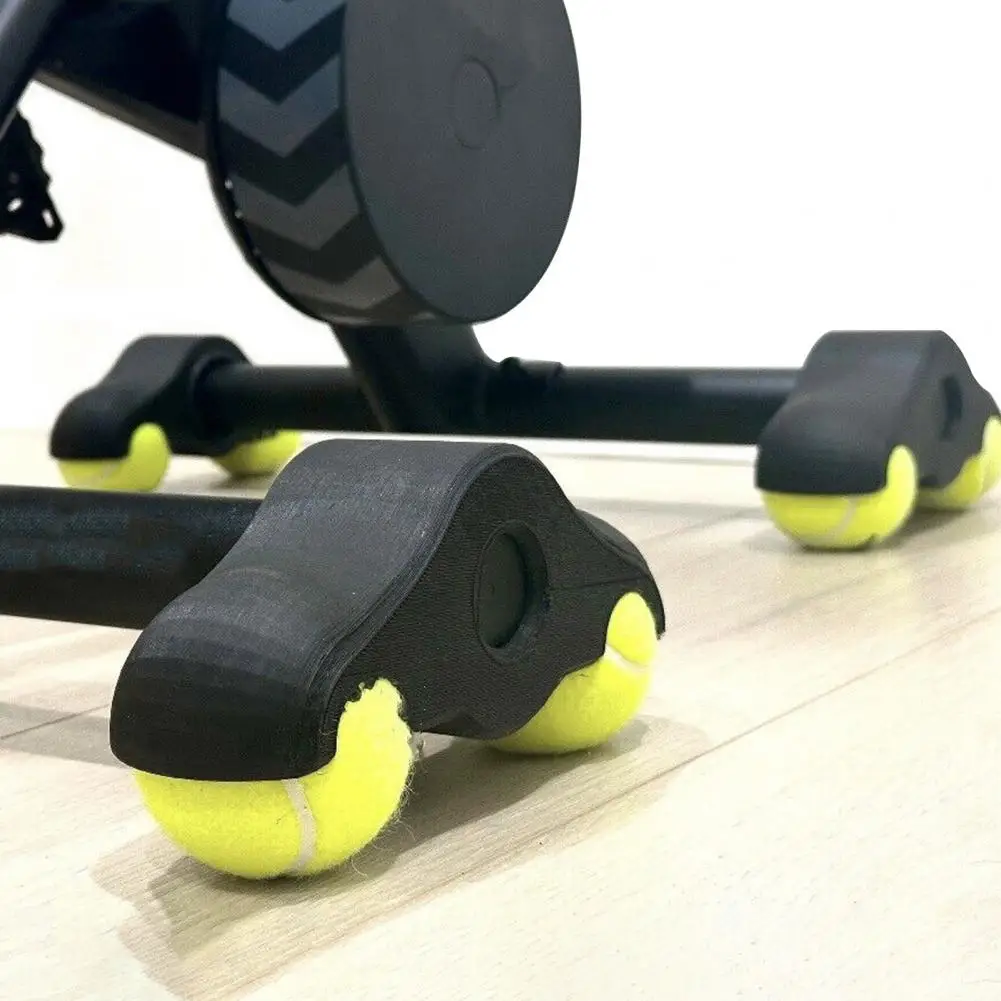 4 Uds 8 pelotas de tenis almohadillas para pies de bicicleta Wahoo Kickr Core Fitness bicicleta almohadillas para pies absorbentes de golpes Protector de suelo bolas basculantes - imagen 2