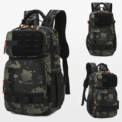 Mochila para señuelos de pesca con soportes cañas Molle multifuncional