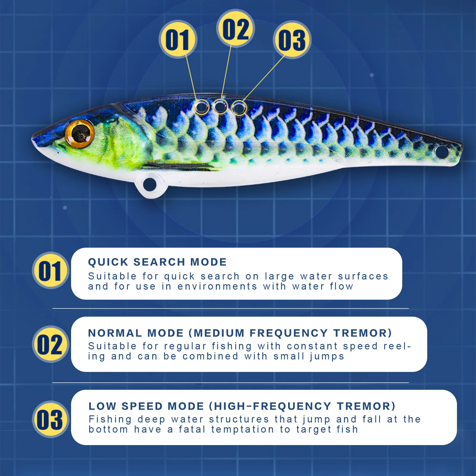 Señuelos de Pesca simulados artificiales, cebo de pesca de Metal portátil, ojos 3D realistas, cebo de pesca duro para lubina, besugo, Tilapias, 16g - imagen 5