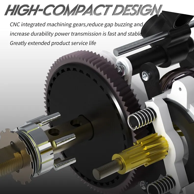 SOLOKING ACURA HICC50 136G Carrete de Baitcasting Ultra Ligero BFS Carrete de Pesca 7,1/8,1 Relación de engranaje 11 + 1BB 4KG Power Baitcaster - imagen 5