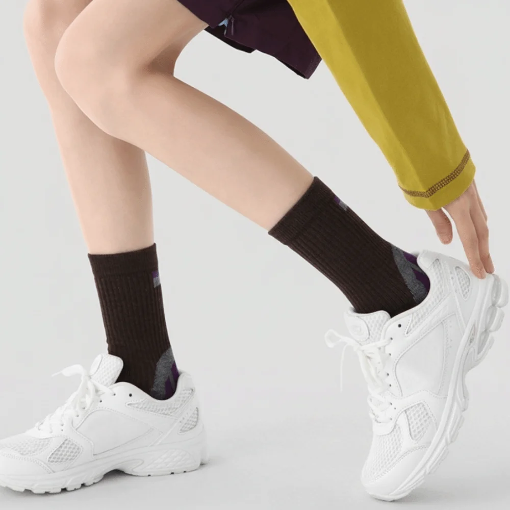 Calcetines para correr de diseño más grueso a prueba de olores, calcetines deportivos cálidos y transpirables, calcetines de tubo alto de alta elasticidad para senderismo al aire libre - imagen 2
