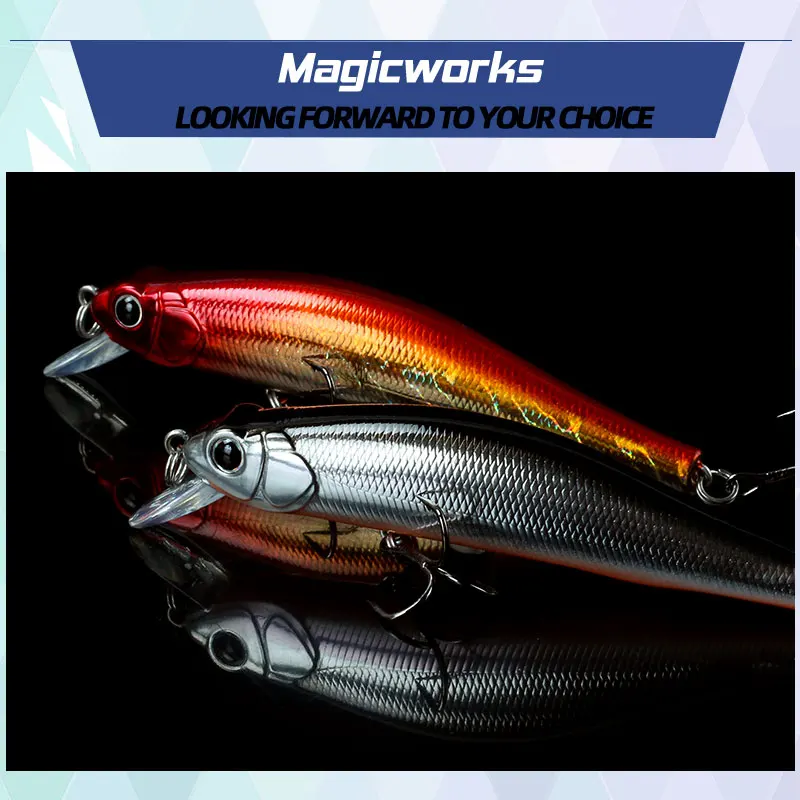Magic Works-señuelo de pesca flotante, 90mm, 11g, cebos duros, Lucio, Wobbler, cebo Artificial, lubina, pececillo, peces falsos, productos de pesca - imagen 4