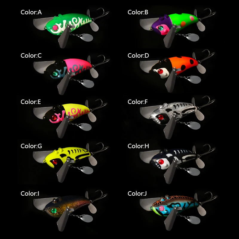 LETOYO 70mm/20g cebo ruidoso Topwater hélice de cigarra dorada Popper señuelo biónico flotante cebos duros para lubina bagre - imagen 5