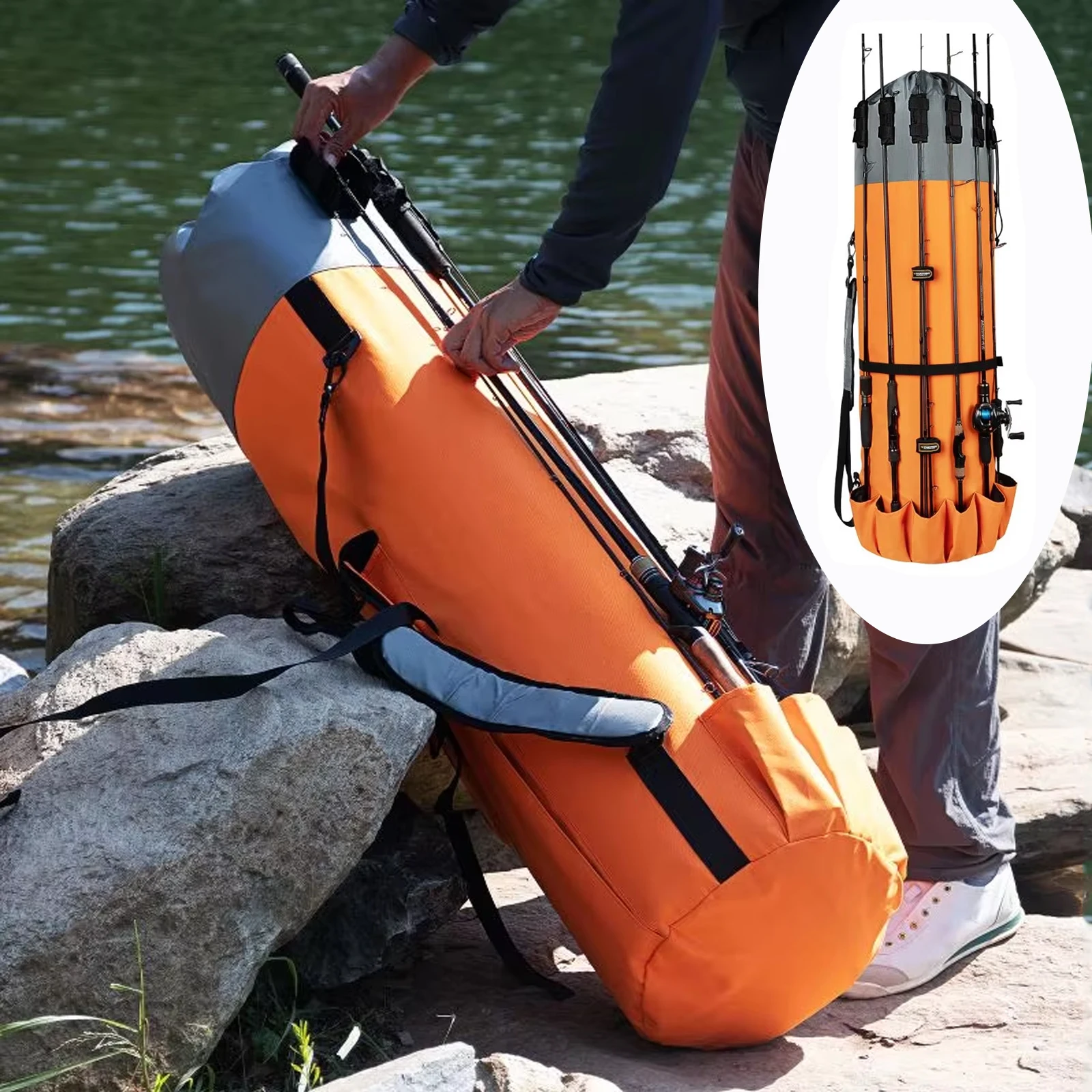 Porta-cañas THKFISH – Bolsa plegable para pesca y viaje - imagen 5