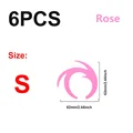 6PCS S Rose
