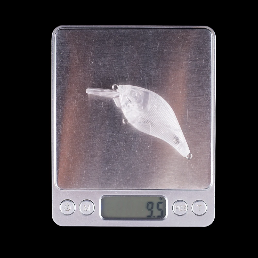 Hanlin-señuelo de pesca sin pintar, 10/20 piezas, 7,5 CM, 9,5G, plástico duro Artificial flotante, Crankbait, espacios en blanco, pintura corporal, aparejos de lubina - imagen 3