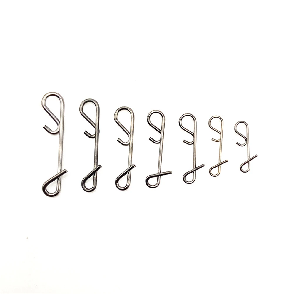 1000 Uds accesorio de Pesca gancho giratorio envoltura Snap línea de Pesca conector de cable Pin a presión sin nudo herramienta de aparejos Kit de señuelo Pesca - imagen 2
