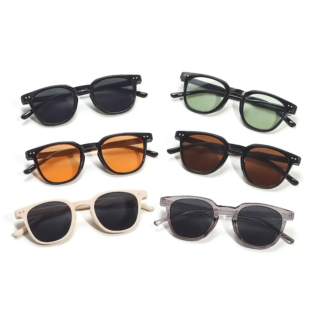 Gafas de sol cuadradas retro UV400 grandes vintage negras - imagen 2