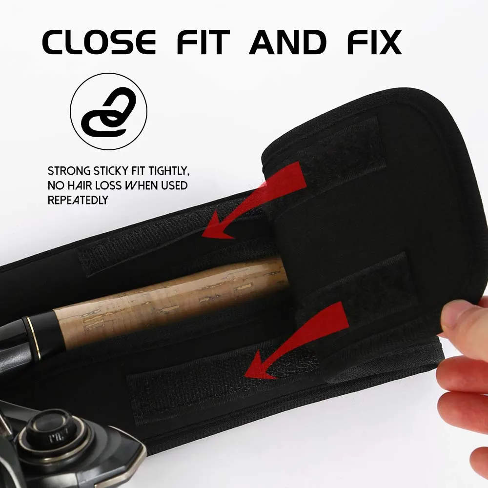 ZUKIBO-bolsa de almacenamiento portátil para caña de pescar, funda protectora para caña de pescar, rueda de goteo de agua, rueda textil, funda para caña de pescar portátil - imagen 5