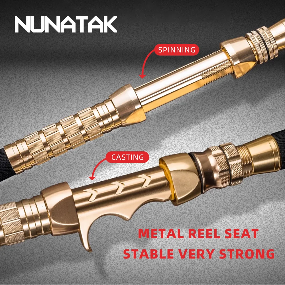 NUNATAK caña de pescar de alto carbono para barco, asiento de carrete de Metal, anillo FuJi, caña de Jigging superdura, caña de pescar para barco oceánico, nuevo - imagen 3