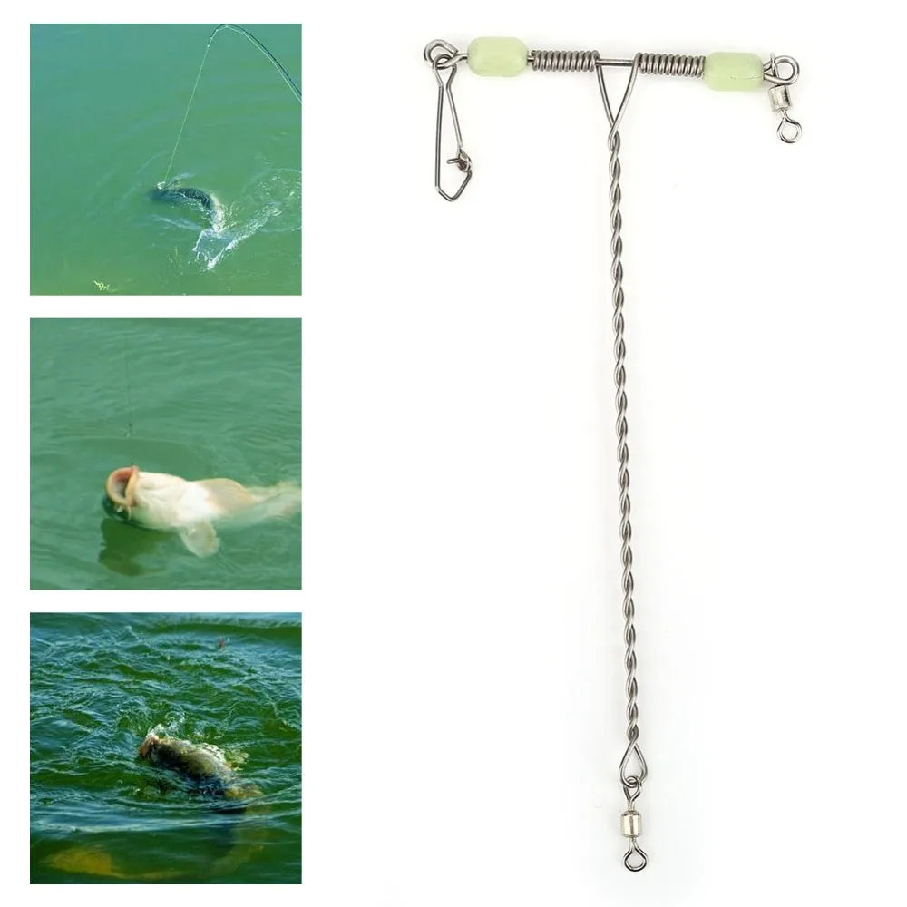 Cuentas luminosas pesca de mar – Conector giratorio T acero inoxidable - imagen 4