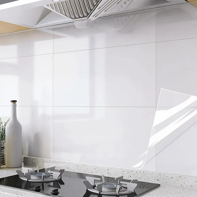 Película electrostática adhesiva para pared, papel tapiz para cocina, prevención de la contaminación del aceite, papel tapiz adhesivo transparente para pelar y pegar - imagen 3
