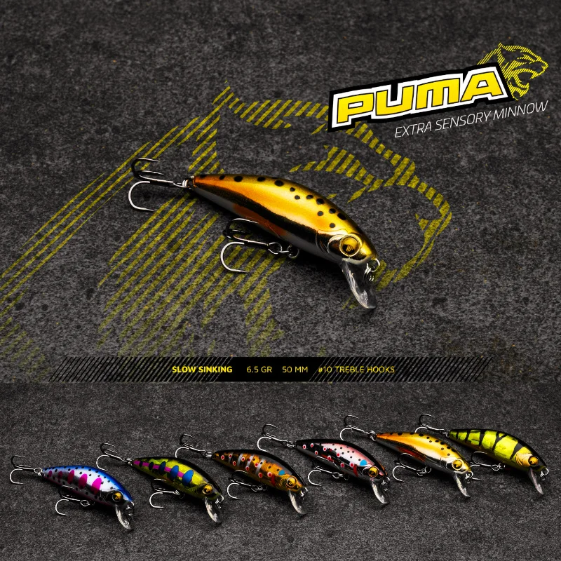 Elitelure 6,5g hundimiento Minnow señuelos WUYING/PUMA Crankbait Shad Jerkbait Wobblers Stream trucha Wobblers cebos de Pesca - imagen 5